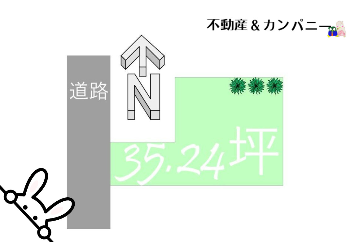 松前町５丁目売土地の土地図