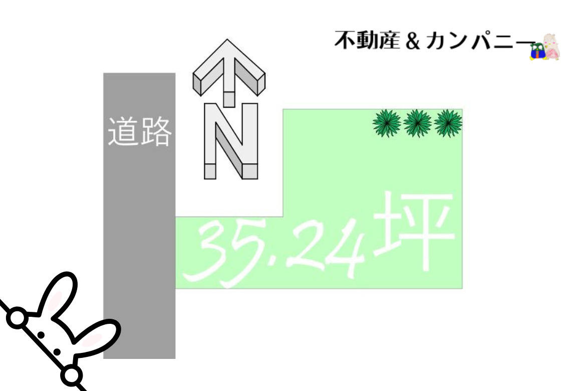 松前町５丁目売土地の土地図
