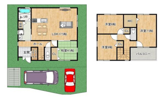 【土地図】 | 【参考プラン例】4LDK(30.99坪)
弊社にて建築可能です！お気軽にお問合せ下さい♪