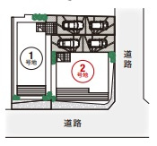 宝塚市紅葉ガ丘　新築一戸建ての区画図|全２区画