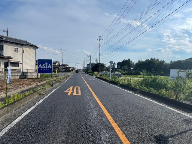 土地 狭山市柏原の前面道路含む現地写真|県道に面しております