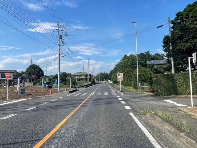 土地 狭山市柏原の前面道路含む現地写真
