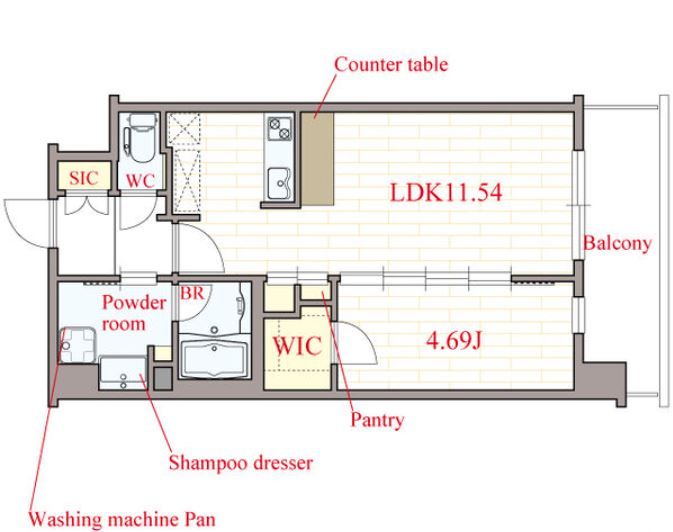 CASA REGULUS FUKUSHIMA NODAの間取り