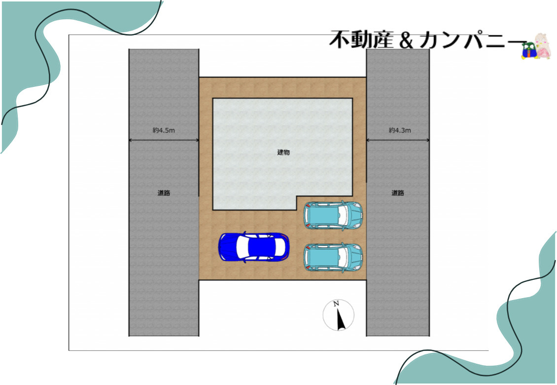 西長戸町中古戸建の区画図