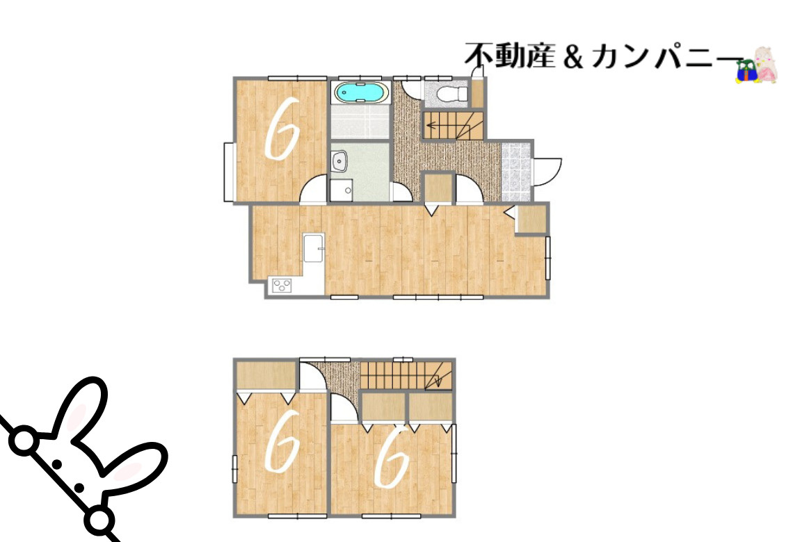 松前町北黒田中古戸建の間取り