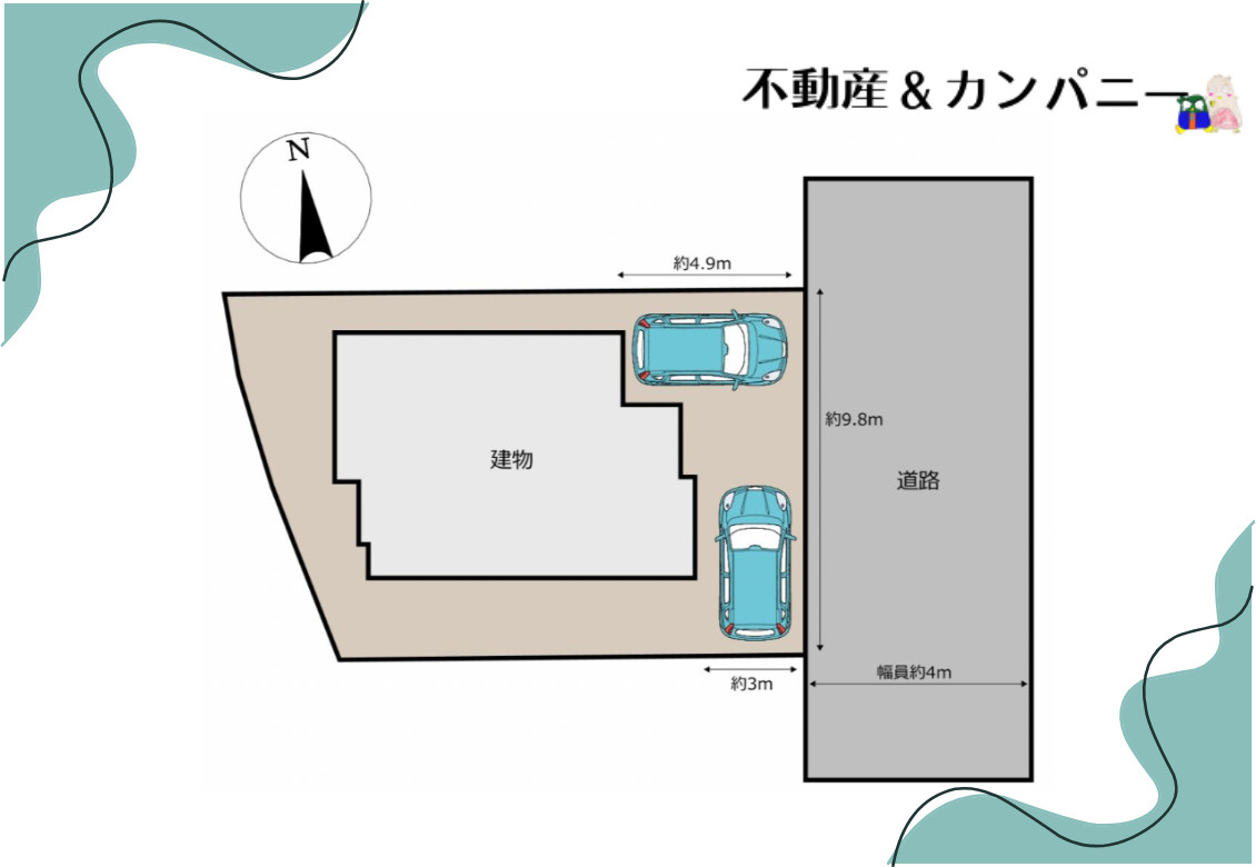 松前町北黒田中古戸建の区画図
