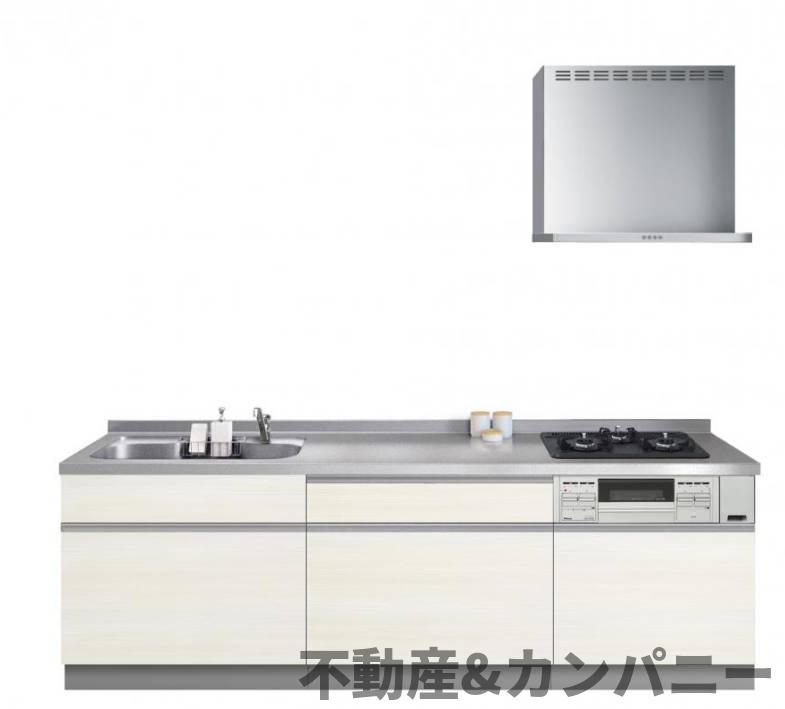 松前町北黒田中古戸建のキッチン|お料理しやすいキッチンです