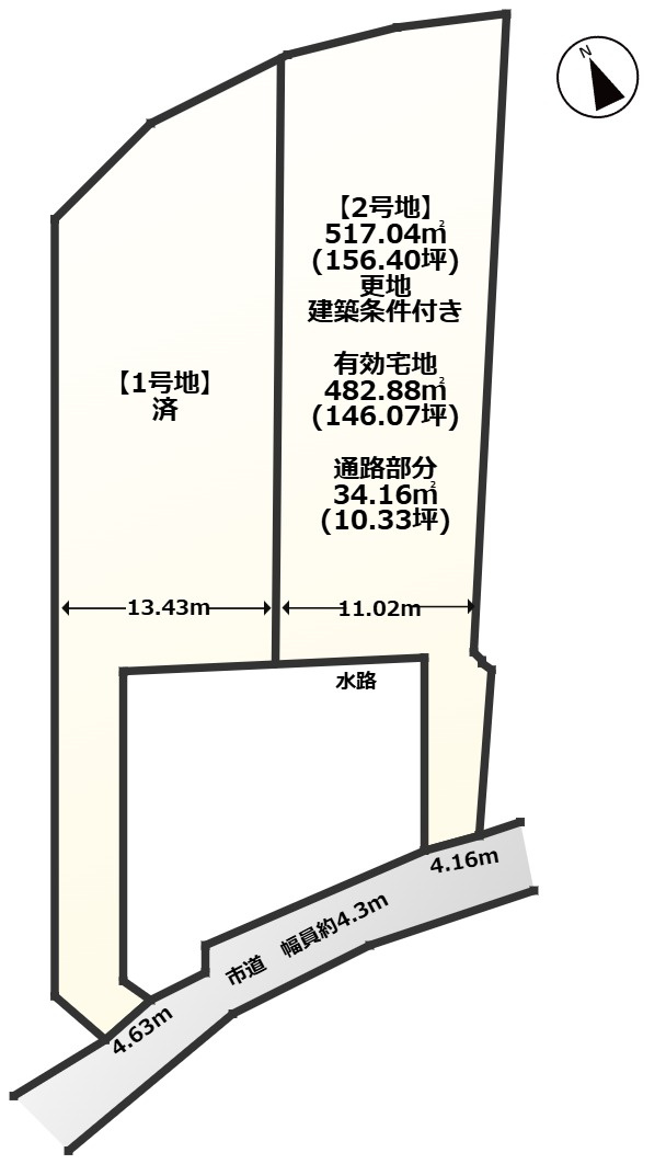 COLORSグリーンヒル　守山市赤野井町2区画の土地図