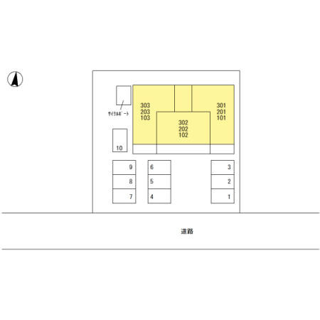 合志市須屋のアパートの区画図