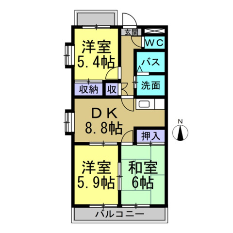 東浦カルチャービルの間取り