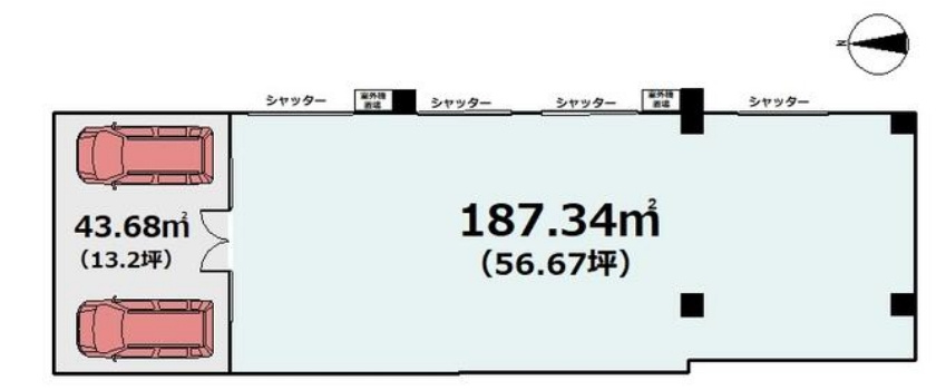 武三ビル1階の区画図
