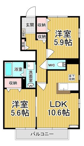 【間取り】 | ラ・カーサ・フェリーチェ(la CaSa felice) | ファミリーさん向けのお部屋です♪