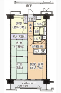 【間取り】 | ネオハイツ鳥取