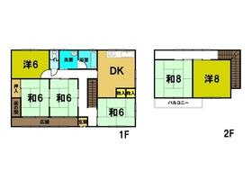 中古戸建　山名町の間取り|☆彡豊富な収納スペース完備♪広いリビング♪