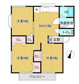 【間取り】 | シティコーポラスMM A棟
