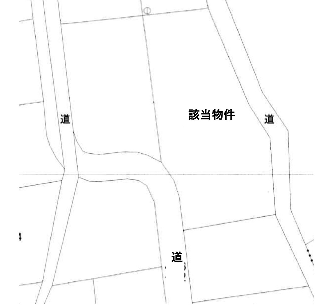 【北杜市高根町長沢】アルプスハイランド内にある林の土地の区画図
