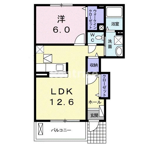 プラシード・Ｋ　Ａの間取り|間取図