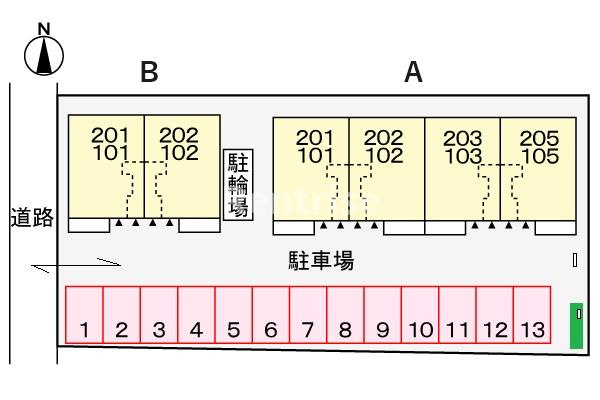 プラシード・Ｋ　Ａの駐車場