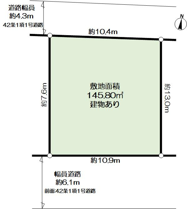 大石東町6丁目土地の土地図