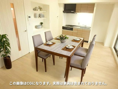 ★13.3帖のリビング　※家具はAIイメージです★