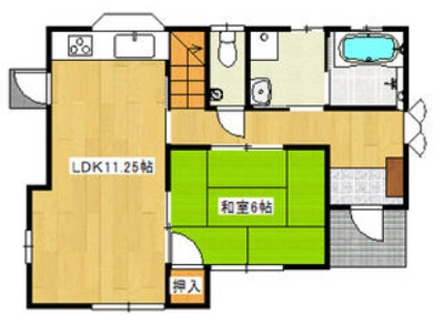  | 洲本市大野　中古住宅　106坪の土地 | １階平面図　概略図により現地を優先します