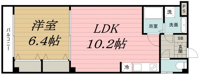 千葉市中央区新田町の賃貸マンションの間取り