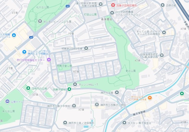 神戸市垂水区南多聞台　第1期　新築一戸建ての地図