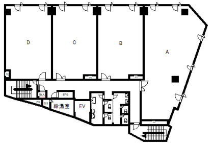 近江八幡市鷹飼町の事務所の間取り
