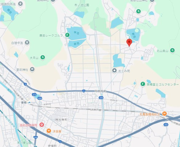 【地図】 | 高砂市阿弥陀町北山　土地