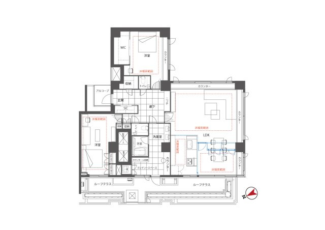 ザ・ハウス南麻布の間取り
