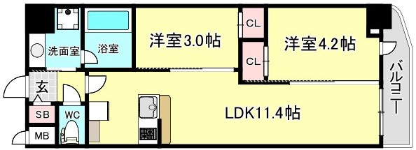 セレニテフラン梅田の間取り