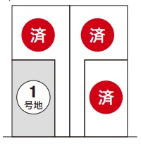 神戸市灘区五毛通　新築一戸建ての区画図|全4区画