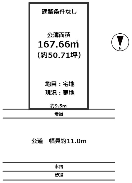 高島市今津町浜分50坪売地の土地図