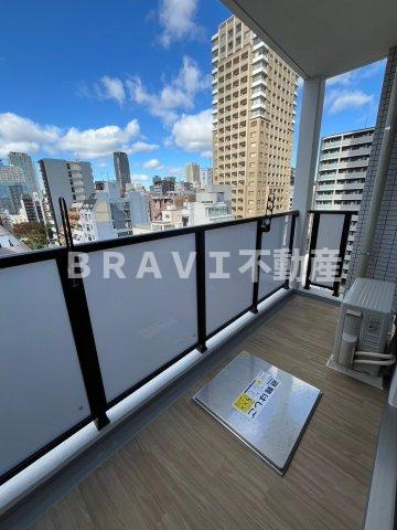 アドバンス大阪城ベレッツァのバルコニー|【アドバンス大阪城ベレッツァ】陽当たり良好なバルコニーです