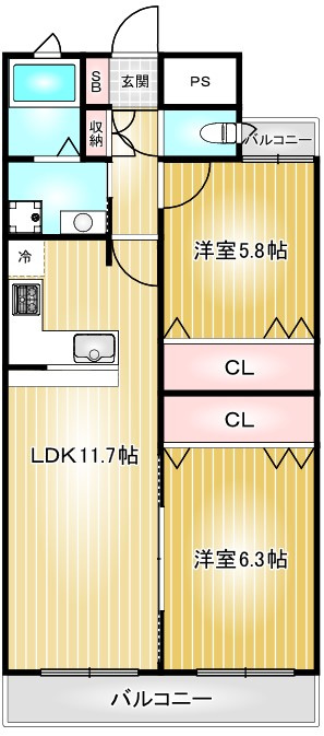 SOARⅡ｜名古屋市の賃貸ならMy賃貸の間取り|SOAR Ⅱ