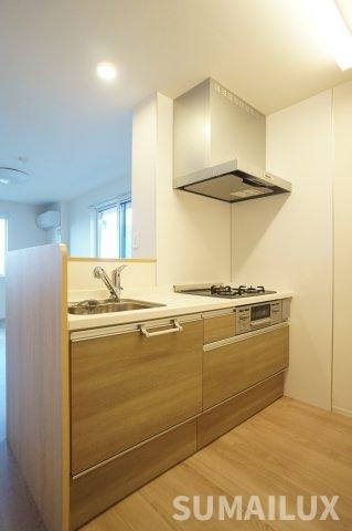 菊池郡菊陽町大字久保田のアパートのキッチン