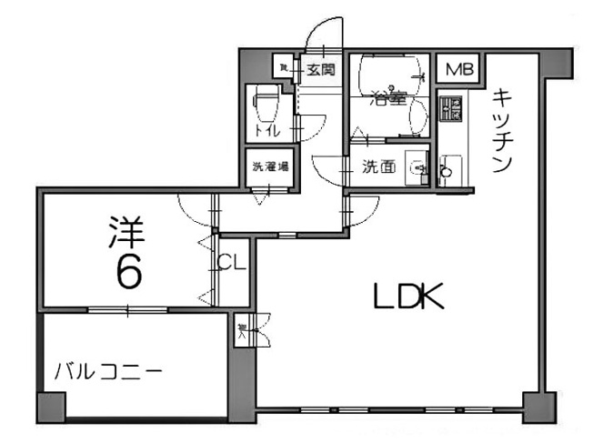【間取り】 | ロイヤル伏見桃山 | 専有面積50.63㎡
