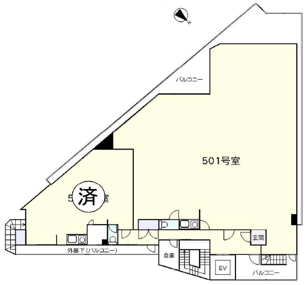 王子新扇屋ビルの間取り