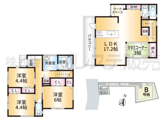 【間取り】 | Ｂ号地間取図