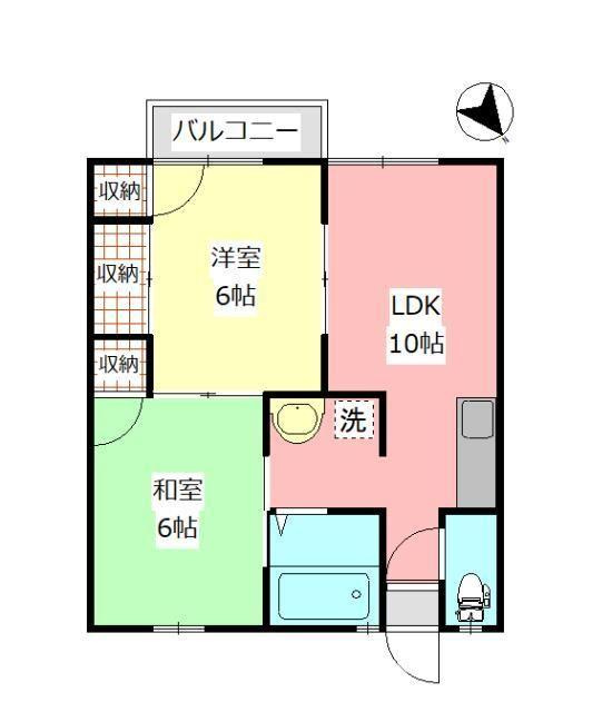 コーポ十五社の間取り