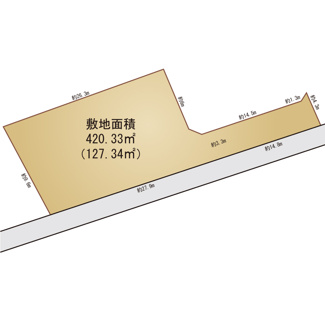 【土地図】 | 守谷市百合ヶ丘二丁目　敷地面積４２０．３３㎡　売地