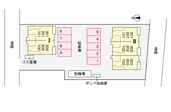 パークレジデンスⅡの区画図