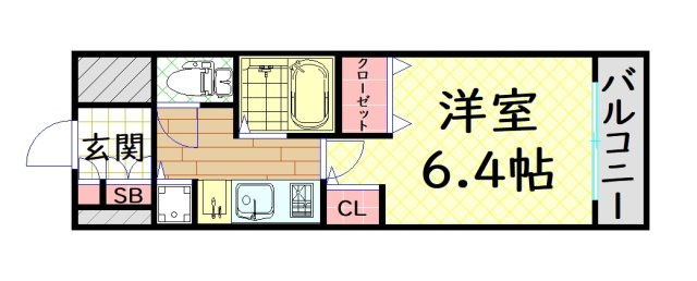 【間取り】 | ブランドール・M西長堀