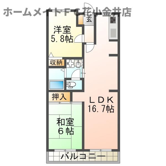 【間取り】 | ヴェルカーサB棟