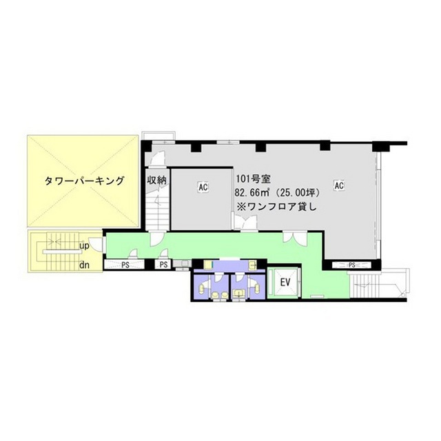 岐阜市神田町２丁目の事務所の間取り