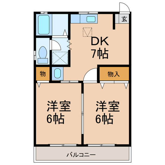 【間取り】 | コーポ昴　Ⅱ