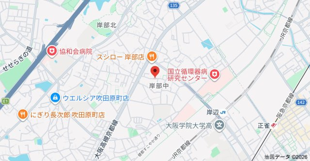アルカンシェル岸部中の地図