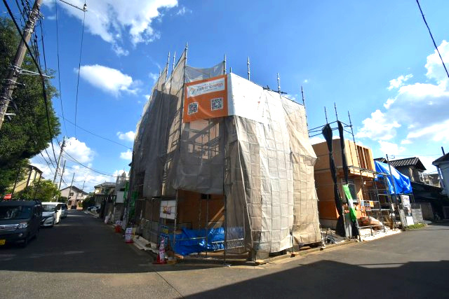 高井戸東1丁目・新築戸建・1号棟の前面道路含む現地写真