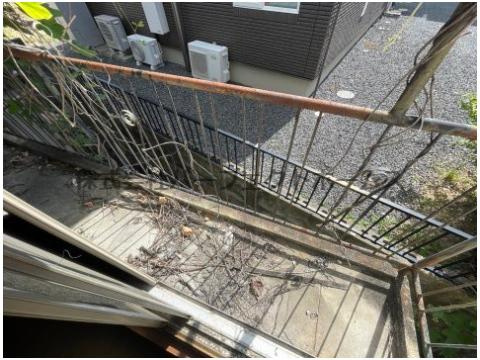 星丘2丁目戸建　賃貸のバルコニー|外からの目が気にならないバルコニーで洗濯物が干せます