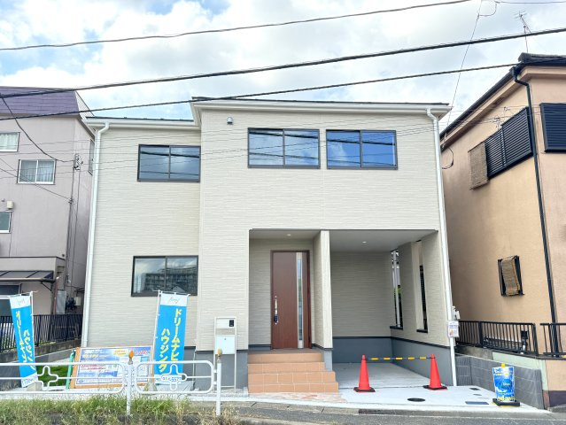 松戸市五香３丁目新築戸建【高木第二小学校：4分】の外観|完成済み内覧可能です！